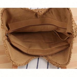 Nouveau sac tressé ajouré d'été, sac à bandoulière tendance en paille de papier, sac de plage pour femme - Product Image 4