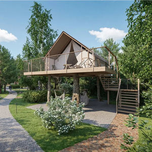 Carpa de Safari con Techo a Dos Aguas Personalizada, Hotel al Aire Libre con Baño para Glamping de Lujo, <span class=keywords><strong>Retiro</strong></span> Vacacional - Product Image 6