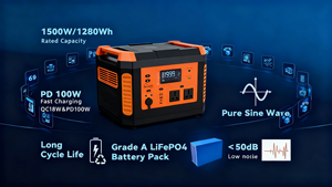 เครื่องกำเนิดไฟฟ้า <span class=keywords><strong>UPS</strong></span> 500W <span class=keywords><strong>แบ</strong></span>บพกพา พร้อมแผงโซลาร์เซลล์ <span class=keywords><strong>แบ</strong></span><span class=keywords><strong>ต</strong></span>เตอรี่ลิเธียม - Product Image 5