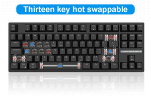 Clavier mécanique Golden Supplier avec gros interrupteurs marron/noirs, interrupteurs optiques, clavier mécanique sans fil 80% Teclado Mecanic - Product Image 4