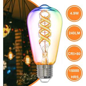 Lampadina LED Intelligente Antela Edison E27 G40 5W, Controllo Alexa, Dimmerabile, Lampada Vintage in Vetro - Product Image 6