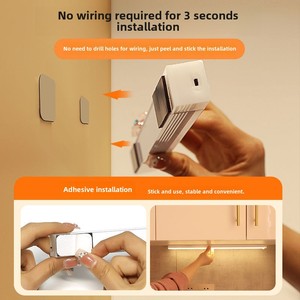 <strong>LED</strong> Motion <strong>Sensor</strong> Night Light Magnetic Charging Down/Up For Student Dormitory Wine Cabinet Wardrobe Wholesale Cross-Border Strip - Product Image 3