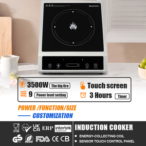 Placa de Inducción Eléctrica Doméstica de un Solo Fuego, 3500W, Pantalla Táctil, Negra, Fabricada en China (OEM) - Product Image 3