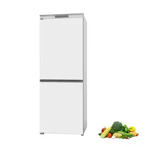 Geladeira para casa, 400l fonte direta de fábrica para uso doméstico porta dupla geladeira embutida armário frigorífico e congelador