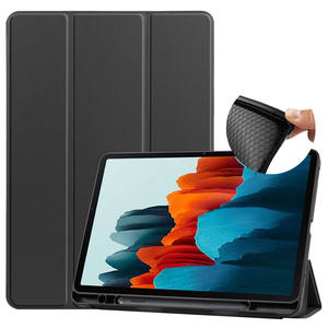 Étui de protection de tablette en cuir avec trou de stylo en silicone souple TPU 11 pouces pour <span class=keywords><strong>samsung</strong></span> galaxy tab s7 s8 x700 x706 t870 - Product Image 1