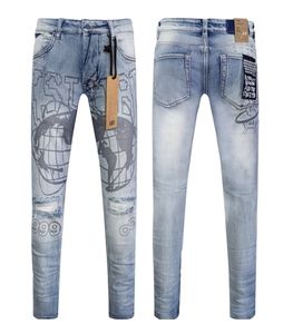 Горячая новинка: джинсы Ksubing премиум-класса, дизайнерские, рваные, прямые, винтажные, в стиле Y2K, для мужчин - Product Image 3