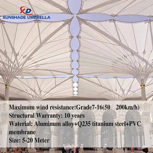 Grand parasol extérieur pliable et rétractable en acier inoxydable électrique moderne avec télécommande - Product Image 5