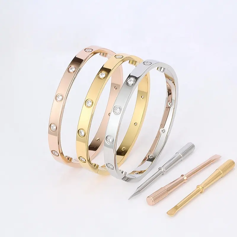 Famous Luxury Designers Jewelry for women men Couple SCREW LOVE Bangles screwdriver Bracelets 316L stainless steel Bracelet