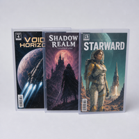 Étui rigide transparent en PVC pour cartes, épaisseur 5 mm, pour l'affichage de bandes dessinées