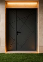 Porte d'entrée en aluminium insonorisée et étanche, résistante aux impacts d'ouragan, porte de sécurité extérieure pour maison