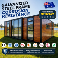 Maison conteneur extensible de type Granny Flat, norme australienne, 20 pieds, 40 pieds, villa préfabriquée de luxe, maison mobile préfabriquée étanche