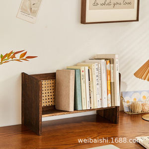 Étagère de bureau en bois massif, rectangulaire, autoportante, simple, pour organiser le bureau - Product Image 3