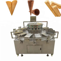 Machine professionnelle de fabrication de gaufres, gaufrier industriel automatique pour cornets de sucre roulés, machine à faire des cornets de crème glacée