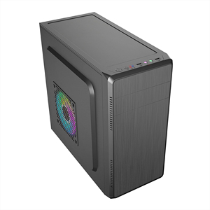 Caja <span class=keywords><strong>de</strong></span> PC <span class=keywords><strong>de</strong></span> <span class=keywords><strong>Escritorio</strong></span> Clásica para Negocios, Chasis <span class=keywords><strong>de</strong></span> Computadora Micro ATX <span class=keywords><strong>de</strong></span> Torre Media con 2 Ventiladores RGB, Compatible con 4 Ranuras <span class=keywords><strong>de</strong></span> Expansión - Product Image 4