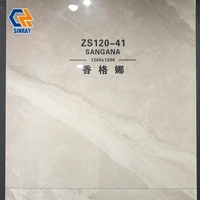 Carreaux de sol et de mur Sinray en pierre frittée 1200x1200mm ACCENTS Bordures Antidérapants Antibactériens Zéro absorption d'eau Doux pour la chambre