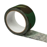Ruban adhésif camouflage mat en tissu thermocollant auto-adhésif, résistant à l'eau et à la chaleur, pour usage DIY et tactique