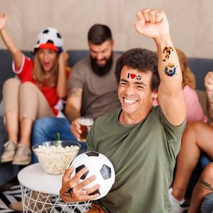 Nouveaux Autocollants Tatouages Sportifs de Football pour le Carnaval et les Matchs de Football – Accessoires de Décoration DIY pour Visage et Bras pour les Fans - Product Image 3