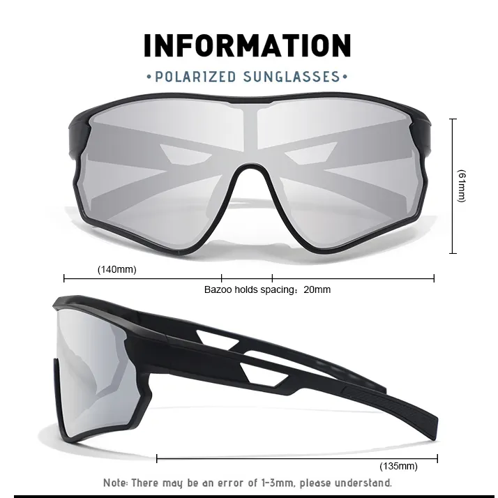 نظارات جبلية ملونة مطلية نظارات MTB للارتداء في الهواء الطلق نظارات شمسية رياضية مستقطبة نظارات بصرية للدراجات