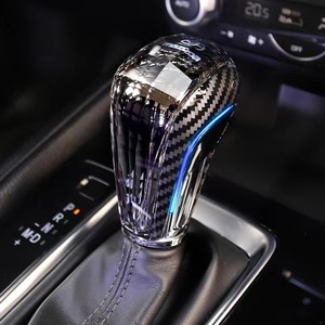 Pommeau de levier de vitesse en fibre de carbone avec éclairage LED 7 couleurs pour Mazda CX3 CX5 CX6 CX8, modification intérieure - Product Image 4