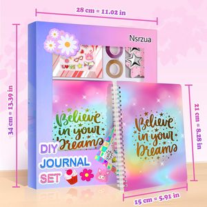 Diario Fai-da-Te per <span class=keywords><strong>Ragazze</strong></span>, Giocattoli Artigianali per Bambini, Regalo di Compleanno, Crea il Tuo Diario Personalizzato - Product Image 3