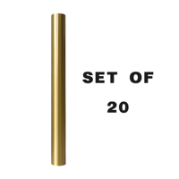 20 pièces de manchons de balustre d'escalier en laiton véritable, ronds, de 5/8 po de diamètre, pour balustre en fer, hauteur 8 po, avec revêtement transparent