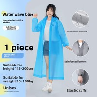 Imperméable jetable simple en EVA pour adultes et enfants, idéal pour les voyages en plein air, la randonnée en montagne, épaissi, long, couvrant tout le corps, imperméable et portable