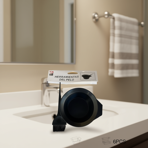 MNJ Hair Dye Bowl With Brush Set 6Pcs For Hair Coloring Tools - Product Image 1