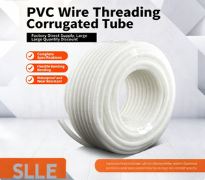 Tubo corrugado flexible de PVC, manguera de protección de cables eléctricos resistente al agua y al desgaste para enrutamiento de cables en interiores y exteriores - Product Image 1