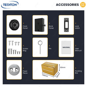 דיגיטלי מגירת זיהוי אצבע ביומטרי ארון חשמל מנעול קטן חכם ללא מפתח אבטחה - Product Image 6