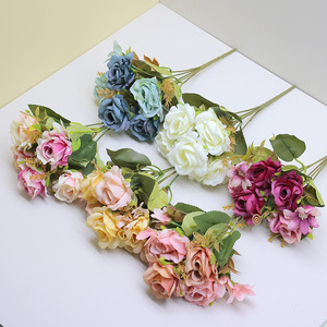 Flores Artificiales de <span class=keywords><strong>Hortensia</strong></span> y Peonía de Estilo Europeo para Decoración del Hogar, Sala de Estar, Mesa y Mesa de Centro, Flores de Plástico - Product Image 1