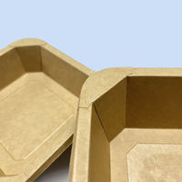 Boîte rigide octogonale en papier kraft, légère, biodégradable, jetable, pour plats à emporter, aliments en conserve, fruits coupés et emballés
