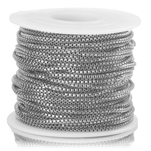 Bijoux fantaisie en acier inoxydable plaqué or 18 carats, vente en gros, chaîne à maillons carrés, rouleau de chaîne <span class=keywords><strong>pour</strong></span> collier et bracelet - Product Image 6