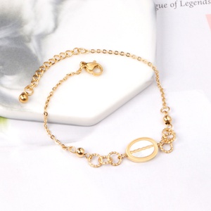 Bijoux de mode pour femmes, bracelet en acier inoxydable, charme plaqué or 18 carats, bracelets à chaîne pour femmes, bracelet géométrique - Product Image 5