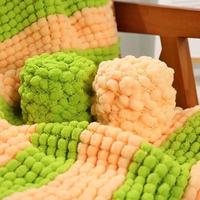 Fil chenille Little Ball 100% polyester anti-boulochage 100g pour tricot manuel, écharpe, bonnet, coussin, couverture, vente en gros, artisanat