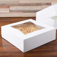 Boîte à pâtisserie en papier personnalisée de qualité alimentaire avec fenêtre transparente pour gâteaux et biscuits
