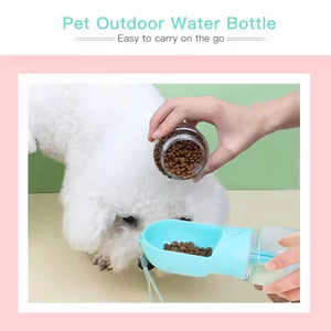 Portable Drinking Water Bottle with <b>Food</b> <b>Container</b> Outdoor Puppy Pet Travel Walking Hiking <b>Dog</b> Water Bottle for <b>Dogs</b> - Product Image 4