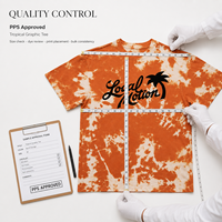 Produsen Kaos Tie Dye Grafis 100% Katun Unisex Streetwear Tee OEM ODM Label Pribadi Grosir Massal untuk Merek Pakaian