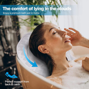 หมอนรองศีรษะอาบน้ำ <span class=keywords><strong>BBCare</strong></span> Relaxing พร้อมจุกดูดกันลื่น 6 จุด หมอนรองอาบน้ำ Inmorven Spa แบบหนานุ่ม ระบายอากาศได้ดีด้วยตาข่าย 3 มิติ - Product Image 5