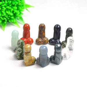 <span class=keywords><strong>Phallus</strong></span> en cristal naturel sculpté pour femmes, 1 pouce, pierres précieuses, artisanat en cristal, cadeaux d'enterrement de vie de jeune fille - Product Image 5