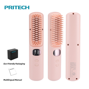 <span class=keywords><strong>Brosse</strong></span> lissante de voyage PRITECH sans fil, ionique, avec batterie 4000 mAh, mini <span class=keywords><strong>brosse</strong></span> <span class=keywords><strong>chauffante</strong></span> <span class=keywords><strong>pour</strong></span> femmes en déplacement - Product Image 1
