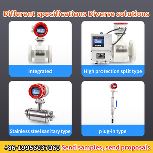 Oem 4-20ma Flowmeter Dn80 Dn50 4 Inch Rs485 Food Grade Batterij Werkende Elektromagnetische Flowmeters Voor Brandstofvloeistof