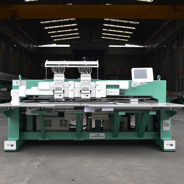 Yonthin Good Quality Automatic Double 2 Heads Chain Stitch/Flat Mixed Chenille Embroidery Machine Computerized