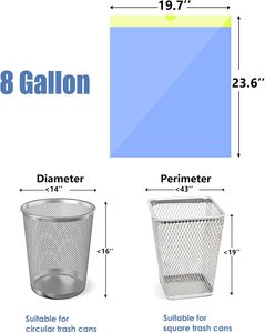ถุงขยะแบบมีเชือกผูก ฮัวหม่าเหิงชุน อัลตร้า สตรอง ขนาด 8 แกลลอน ไม่มีกลิ่นหอม ถุงขยะขนาดเล็ก 10 ชิ้น สีฟ้า - Product Image 6