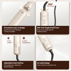 Tendance 6 en 1 110,000 tr/min sèche-<span class=keywords><strong>cheveux</strong></span> ensemble de brosses haute vitesse séchoir lisseur bigoudi tout en un Cepillo Secador De Pelo - Product Image 3