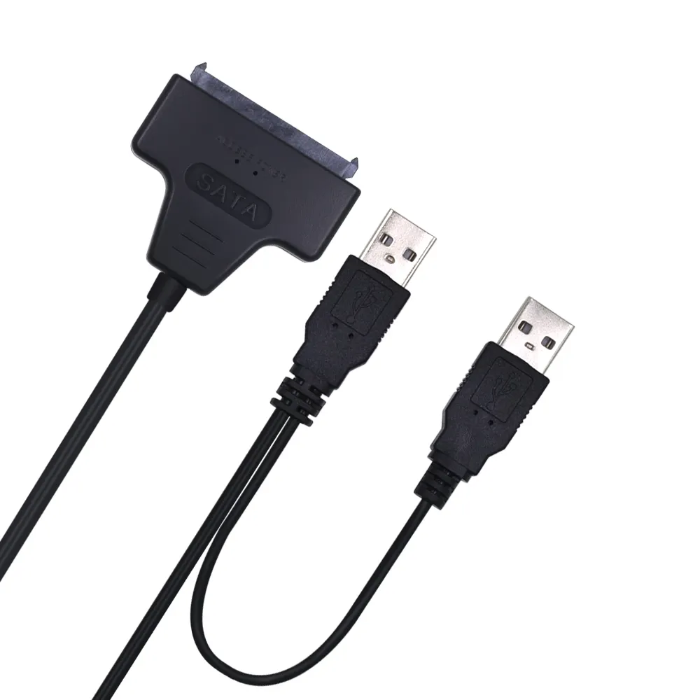 Hot SATA a USB 2.0 a 7 15 cavi adattatore 22pin alimentazione esterna per convertitore unità disco rigido Hdd Ssd da 2.5''