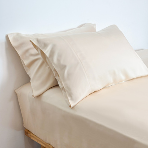 300 Thread Count100% Bamboo Lyocell Woven OEKO-TEX Certified Eco-Friendly Ivory <strong>Beige</strong> Silky Cooling All-Season Duvet <strong>Bedding</strong> <strong>Set</strong> - Product Image 2