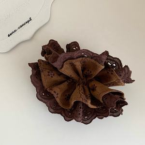 Chouchous épais et fins pour fille automne <span class=keywords><strong>hiver</strong></span> couleur unie Chic Vintage élégant pour queue de cheval en Stock accessoire pour cheveux - Product Image 2