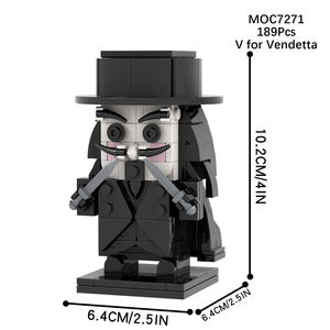 MOC7271 189 pièces <span class=keywords><strong>V</strong></span> pour <span class=keywords><strong>Vendetta</strong></span> Jouets pour enfants Collection DIY Blocs de construction d'anime Ensembles de jouets éducatifs pour enfants - Product Image 2