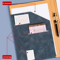 Carpeta de firma de contrato comercial con logotipo personalizable de fábrica Carpeta de administrador de cuero multifuncional A4 con Archivo de Documentos