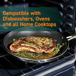 Juego de Utensilios de Cocina de Alta Calidad, Estilo Moderno, Tapas de Vidrio, Sartén de Acero Inoxidable Triple, Apto para Lavavajillas, Apto para Horno, Apto para Inducción - Product Image 4
